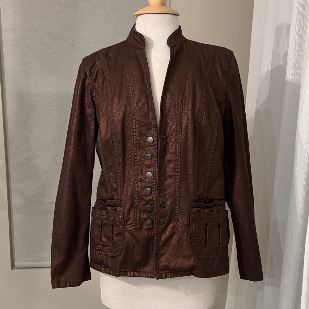 Coldwater Creek Metallic Brown Blazer
